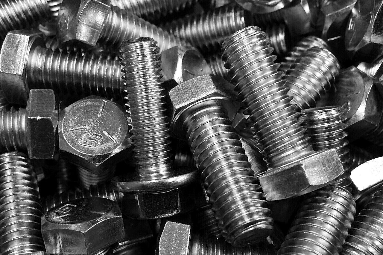 Close-Up of a pile of bolts