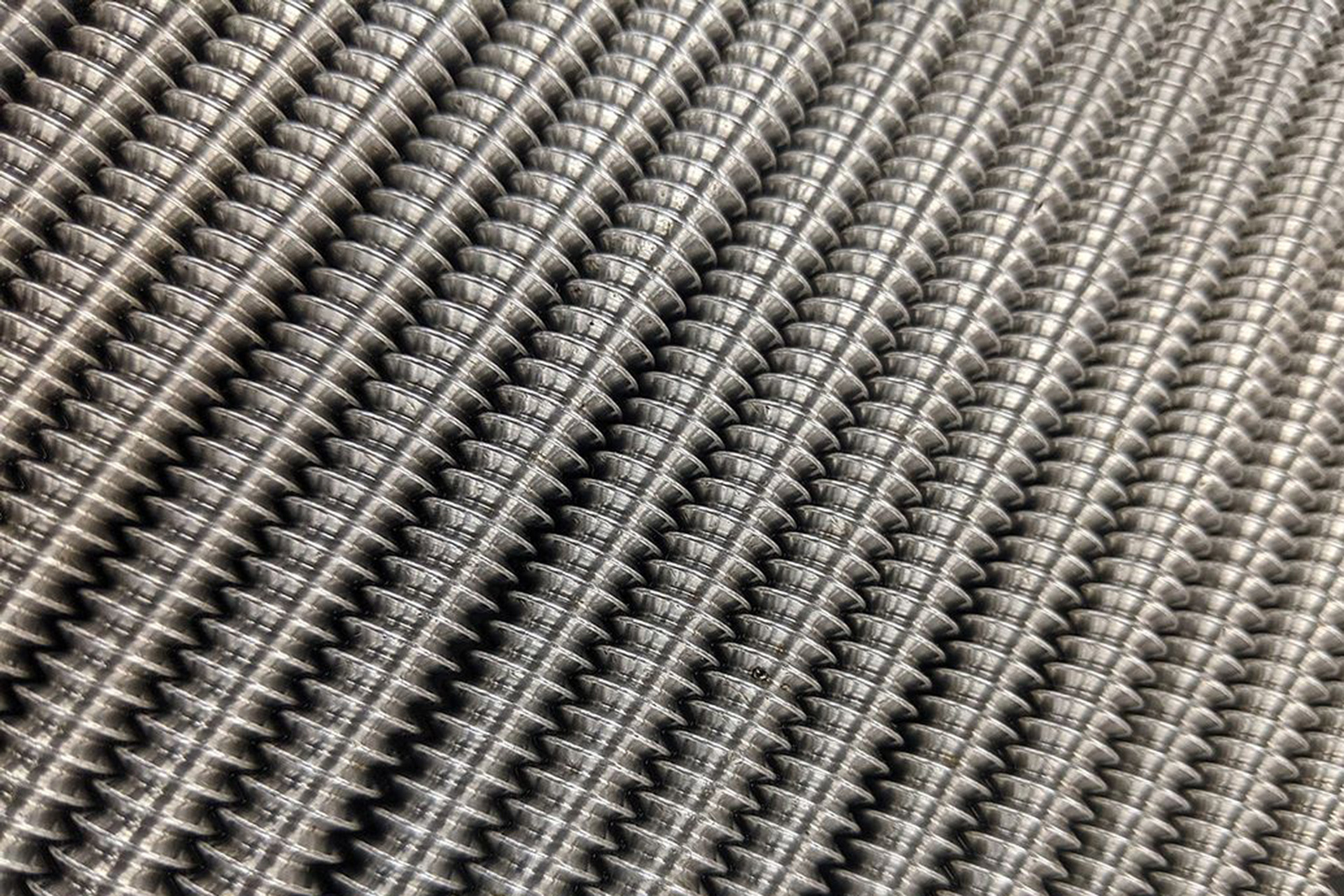 Close-Up of Unified Threaded Rods